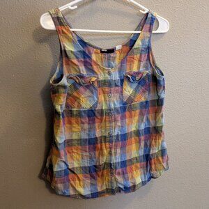 BDG multi-color button down tank
